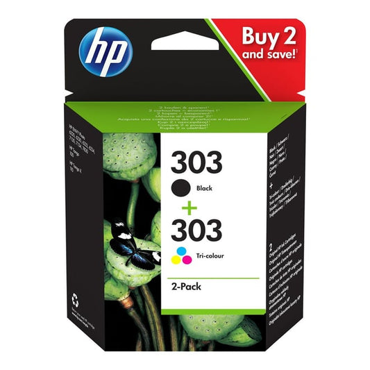 303 HP  NOIRE ET COULEUR  ORIGINALE - PACK 2 COULEURS