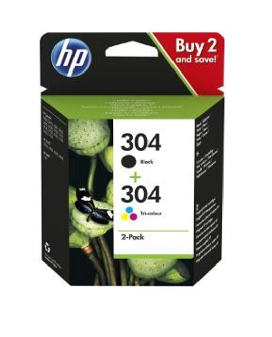 304 HP PACK - CARTOUCHES NOIRE ET COULEUR ORIGINALE