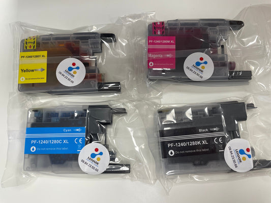 Pack 4 couleurs Lc1220 1240 1280 - brother   compatible