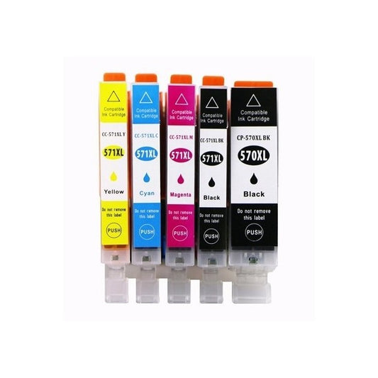 570 571 Xl CANON COMPATIBLE PACK NOIR ET COULEUR NO NAME