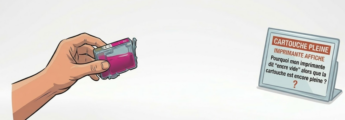 Pourquoi mon imprimante dit "encre vide" alors que la cartouche est encore pleine ?