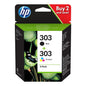 303 HP  NOIRE ET COULEUR  ORIGINALE - PACK 2 COULEURS