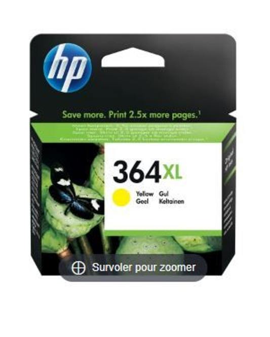 364 XL HP JAUNE ORIGINAL ORIGINALE