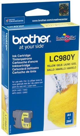 LC980 Brother Original jaune (yellow)